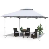 Bolt Pabellón plegable de 3,6 x 3,6 m – Tienda de campaña tipo "pop-up" para fiestas, con techo, bolsa de transporte y bolsas para anclar al suelo – Impermeable, protección UV 50+, color blanco