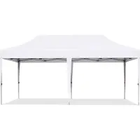 Bolt Tienda de campaña para fiestas con paredes laterales – 300x600 cm – Desplegable – Blanca – Easy Up – Pabellón – Impermeable y resistente a la intemperie – Altura ajustable
