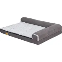 Bolt Cama para perros/mascotas Noire – En forma de L – Sofá para perros con patas – Cojín desmontable – 120 cm