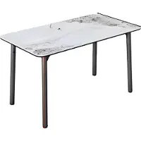 Bolt Mesa de comedor Estische Mandino – Para 4-6 personas – Aspecto de mármol – 160 cm – Rectangular – Diseño moderno