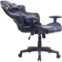 Bolt Silla de juego – Silla ergonómica para videojuegos – Fabricada en cuero sintético – Con reposabrazos – Regulable en altura – Gris/