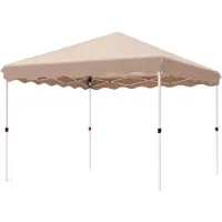 Bolt Gazebo – Pabellón – Tienda de campaña para fiestas – Carpa de playa – Para terraza, jardín y celebraciones – 3x3 metros – Beige – Resistente al agua y a los rayos UV – Altura ajustable