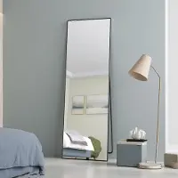 INONEFT Espejo de cuerpo entero , 165 x 60 cm. Espejo de pie rectangular, que se puede colgar en la pared o apoyar. Ideal para dormitorios, salones y vestidores. Color: