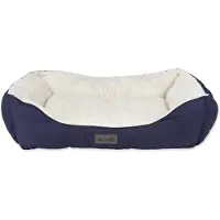 STREFA Cama para mascotas Pelech Scruffs Wilton, modelo Box, color azul, tamaño XL, 90x70 cm