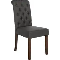 CLP Silla de comedor , tapizada con respaldo, modelo Lisburn. Silla de cocina con patas de caucho que protegen el suelo. Color: taupe. Material: tela
