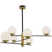 Maytoni MOD048PL-06G, 6 bombillas, casquillo E14, IP20, color blanco