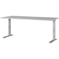 Dripio Escritorio con altura ajustable, color cachemira/plateado, 180x91x80 cm