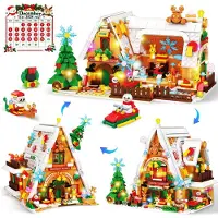 OEM Calendario de Adviento con casita de jengibre, juego de construcción en miniatura, 1 unidad