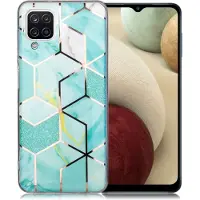 Lux-Case Funda mármol Samsung Galaxy A12 5G - Diseño Diamante Verde