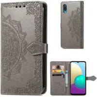 Lux-Case Funda abatible Mandala Samsung Galaxy A02 - Gris