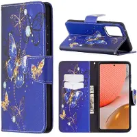 Lux-Case Funda abatible Wonderland Samsung Galaxy A72 5G - Mariposa Azul