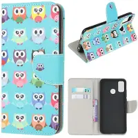 Lux-Case Funda abatible Wonderland Motorola Moto G30 / G10 - Búhos De Dibujos Animados