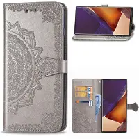 Lux-Case Funda Mandala Samsung Galaxy Note20 Ultra 5G / Note 20 Ultra Flip - Gris