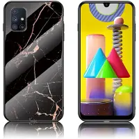 Lux-Case Funda Fantasy Marble Samsung Galaxy M31s - Gold Black Marble