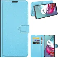 Lux-Case Funda abatible clásica Motorola Moto G30 / G10 - Azul