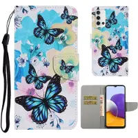 Lux-Case Funda abatible Wonderland Samsung Galaxy A22 4G - Mariposas Azules