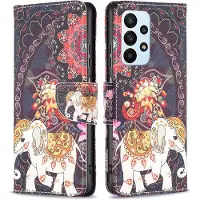 Lux-Case Funda abatible para Samsung Galaxy A23 Wonderland - Flor Y Elefante