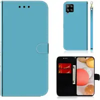 Lux-Case Funda abatible espejo Samsung Galaxy A42 5G - Azul