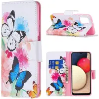Lux-Case Funda abatible Wonderland Samsung Galaxy A03s - Mariposas