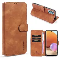 Lux-Case Funda Retro DG.MING Samsung Galaxy A32 - Marrón