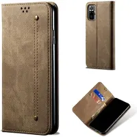 Lux-Case Funda Flip vaquera Xiaomi Redmi Note 10S / Note 10 - Caqui