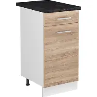 Vicco Armario bajo para fregadero R-Line Sonoma/Blanco 40 cm encimera Antracita, Model 72896