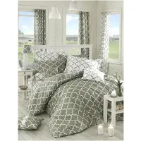 L'essentiel Maison L'Essentiel, Ropa de hogar, Adal - PRL6840, Gris, Blanco, Juego de sábanas, 100% algodón reforzado