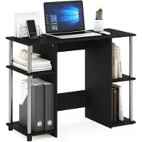 OEM Escritorio para ordenador, fabricado con material de madera, acabado en estilo americano/acero inoxidable, 97,51 cm de ancho
