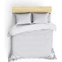 L'essentiel Maison Juego de ropa de cama: funda de edredón de 220 x 240 cm + 2 fundas de almohada de 60 x 60 cm – Satén de algodón – Blanco