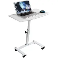 OEM Carrito para portátil, con altura ajustable de 52 a 84 cm, para portátiles de 7 a 17 pulgadas, color blanco