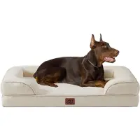 Merkloos Cama ortopédica para perros de espuma viscoelástica, 122 x 89 cm