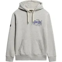 Superdry Sudadera azul real / gris moteado