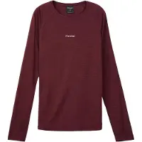 Nnormal - Ropa de senderismo - Merino Long Sleeve 02 Burgundy de Lana - Talla XL - Burdeos
