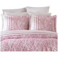 L'essentiel Maison L'Essentiel, Juego de ropa de cama para el hogar, modelo PRL6241, color rosa y blanco, incluye fundas de edredón, 100% algodón reforzado