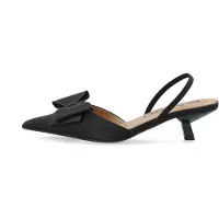 Bianco Biakristin Raso Con Lazo Tacones Bajos Negro 39