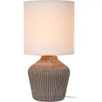 Lucide FILIZ - Lámpara de mesa - Ø 16 cm - 1xE14 - Color taupe