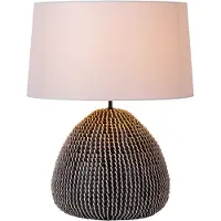 Lucide Lámpara de mesa de algas marinas, diseño blanco y , casquillo E27, modelo Maduka de