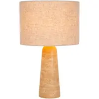 Lucide NIMUE – Lámpara de mesa – Diámetro 30 cm – 1xE27 – Color taupe