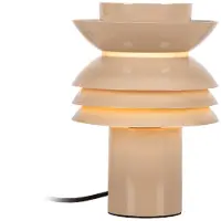 Lucide YINDRA - Lámpara de mesa - Ø 17,5 cm - 1xE27 - Color taupe