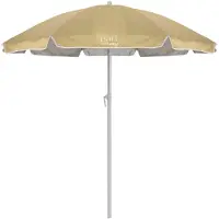 Estia : Parasol portátil de 1,8 metros para jardín o playa, en color beige o amarillo, con protección UV
