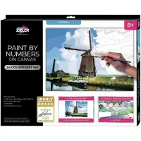 Zieler Kit De Pintura Paint By Numbers Windmill