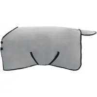 vidaXL Manta para caballos, gris claro y rosa, 105 cm, de poliéster y forro polar