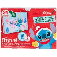 Just Play Disney Stitch Calendario de Adviento 24 piezas Figuras coleccionables de 38 mm Juguete para niños Niñas y niños a partir de 5 años