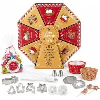 WDMT Calendario de Adviento de repostería con 8 sorpresas de repostería rueda de regalos con accesorios de repostería manga pastelera y boquillas caja