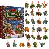 Generisch Calendario de Adviento Dinosaurios 2026 24 Días Navidad Cuenta Atrás Red3 Rojo3