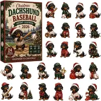 Generisch Teckel Calendario de Adviento 2026 Baseball Perros Calendario de Adviento B