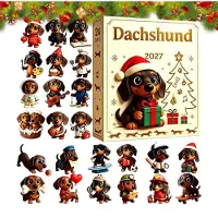Generico Calendario de Adviento Figuras Coleccionables Navidad Perro Diseño Reutilizable y Práctico