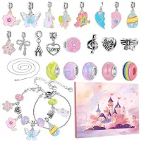 Generisch Calendario de Adviento Pulsera Navidad Niña 24 Días DIY Mix-And-Match Freedom