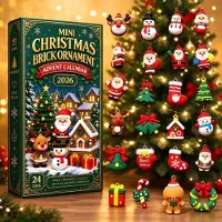 Generisch Mini Calendario de Adviento Navideño 2026 24 Adornos 3D de Silicona