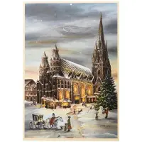 Brück & Sohn Calendario de Adviento Viena Catedral de San Esteban Original Calendario con Motivo en las Medidas